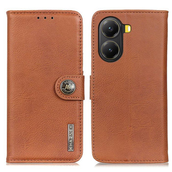 Чохол-книжка KHAZNEH Cowhide Texture на Xiaomi Poco X7 Pro - коричневий