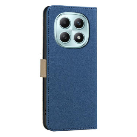 Чохол-книжка Splicing Color Hollow Flower Pattern RFID на Xiaomi Redmi Note 15 Pro 4G Global 163.2mm — темно-синій
