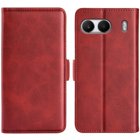 Чохол-книжка Dual-side Magnetic Buckle для OnePlus Nord 4 - червоний