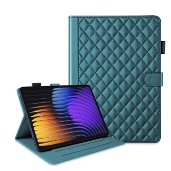 Чохол-книжка Rhombus Lattice Leather для Xiaomi Pad 7/7 Pro - зелений