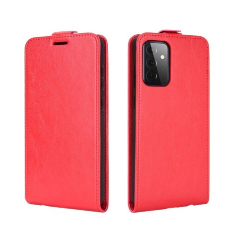 Флип-чехол R64 Texture Single на Samsung Galaxy A72 - красный