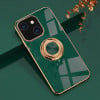 Ударозащитный чехол 6D Electroplating with Magnetic Ring для iPhone 13 mini - темно-зеленый