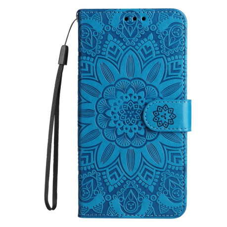 Чехол-книжка Embossed Sunflower для Samsung Galaxy M34 5G - синий