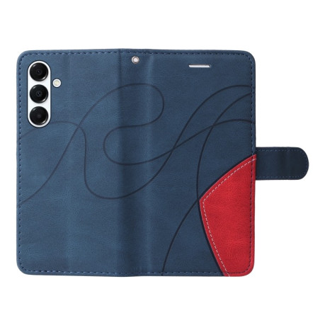 Чехол-книжка Dual-color Splicing Flip Leather для Samsung Galaxy A26 5G - синий