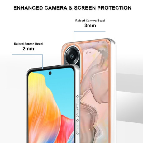 Протиударний чохол Electroplating IMD для OPPO A58 4G - рожеве розовое золото
