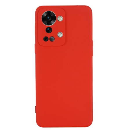 Силиконовый чехол Solid Color Liquid Silicone на OnePlus Nord 2T - красный