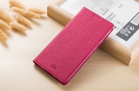 Чехол-книжка HMC на Samsung Galaxy A51 - пурпурно-красный