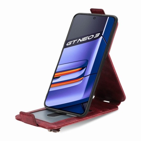 Фліп-чохол Zipper Wallet Vertical для Realme GT Neo 3 - червоний