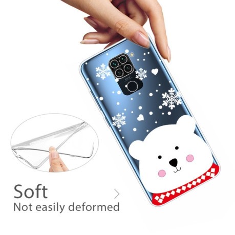 Силиконовый чехол Christmas Series на Xiaomi Redmi 10X / Note 9 - Chubby White Bear