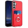 Протиударний чохол R20 Ring Card Holder для Samsung Galaxy F15/M15 - червоний