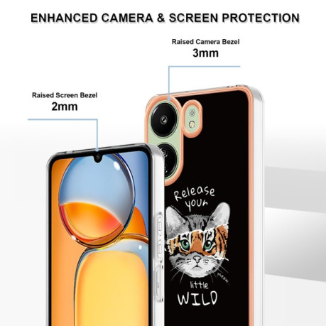 Противоударный чехол Electroplating IMD для Xiaomi Redmi 13C/Poco C65 - Growth