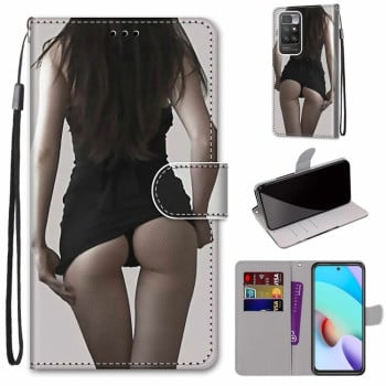 Чехол-книжка Coloured Drawing Cross для Xiaomi Redmi 10 - Upskirt