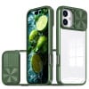 Чохол протиударний Sliding Camshield Acrylic Hybrid для iPhone 16 Plus - темно-зелений