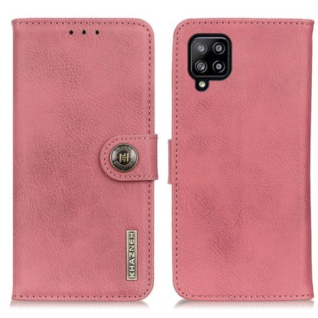 Чехол-книжка KHAZNEH Cowhide Texture на Samsung Galaxy M32/A22 4G - розовый