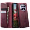 Чехол-книжка CaseMe 033 с фактурой Calf и защитой от сканирования RFID на Xiaomi Redmi Note 15 Pro 5G Global  — красный