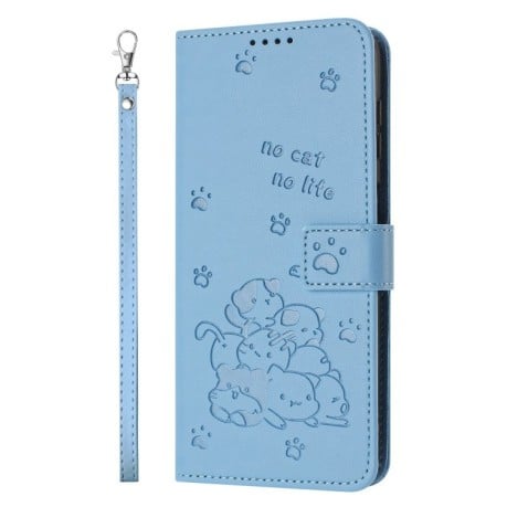 Чохол-книжка Diamond Embossed Skin Feel для Xiaomi 14T Pro 5G - синій