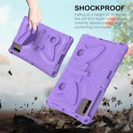 Противоударный чехол Butterfly Bracket EVA для Xiaomi Redmi Pad 2 /SE 11 2025 - фиолетовый