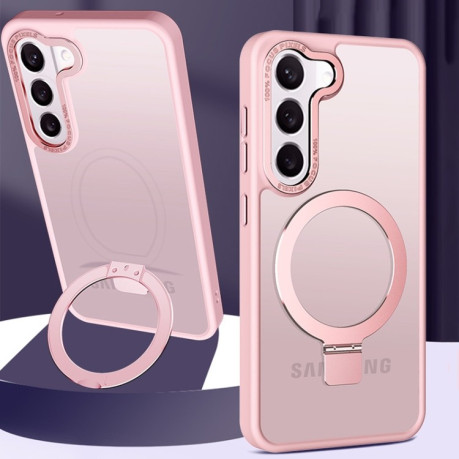 Противоударный чехол Skin Feel MagSafe Magnetic для Samsung Galaxy S23 5G - розовый