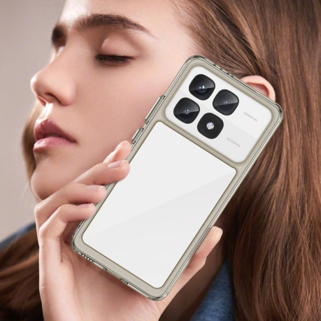 Противоударный чехол Colorful Acrylic Series для Xiaomi 14T Pro - прозрачно-серый
