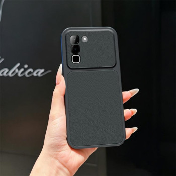 Протиударний чохол Lambskin Series Skin Feel Shockproof з м'яким покриттям на Infinix Hot 70 5G / 4G — чорний