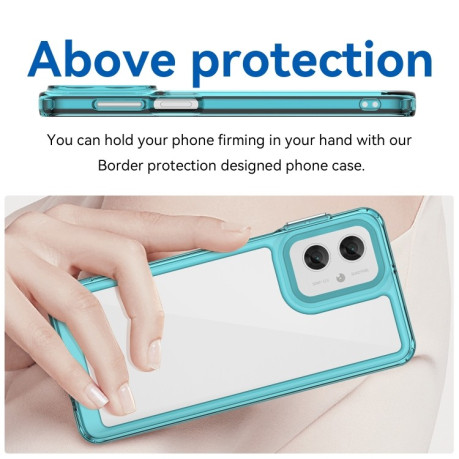 Протиударний чохол Colorful Acrylic Series для Motorola Moto G55 5G - синій