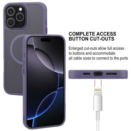 Чехол GEBEI Skin Feel MagSafe Magnetic для  iPhone 16 Pro - фиолетовый