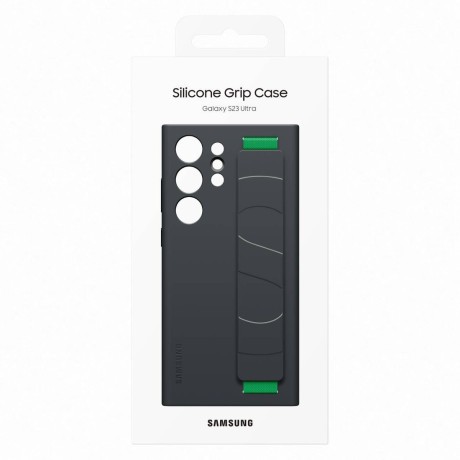 Оригинальный чехол Samsung Silicone Grip для Samsung Galaxy S23 Ultra - Black (EF-GS918TBEGWW)
