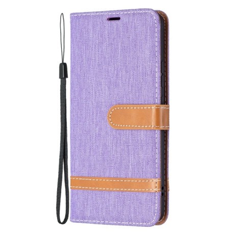Чохол-книжка Color Matching Denim Texture на Samsung Galaxy S22 Plus 5G - фіолетовий