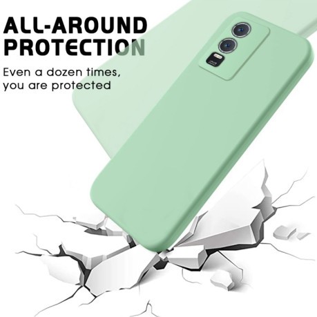 Силіконовий чохол Solid Color Liquid Silicone на Vivo Y76 5G/Y76s - зелений