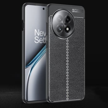 Противоударный чехол Litchi Texture на OnePlus 13R/Ace 5/Ace 5 Pro  - черный