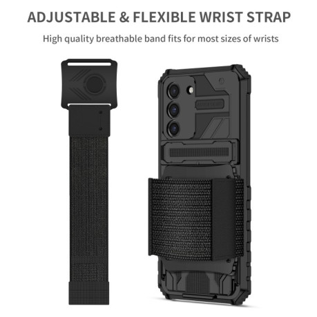 Противоударный чехол Armor Wristband для Samsung Galaxy S21 FE - черный