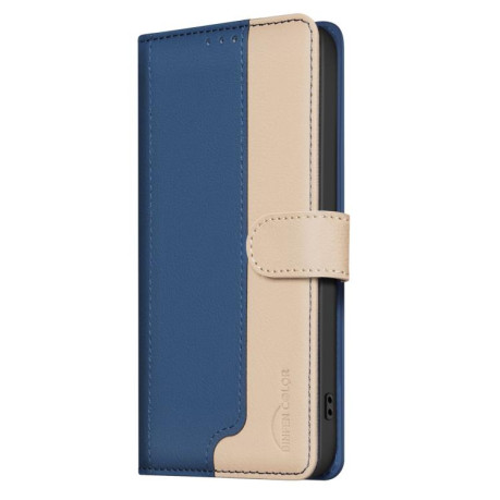 Чохол-книжка Color Matching RFID Anti-theft Leather на Samsung Galaxy M16 5G / F16 5G - синій
