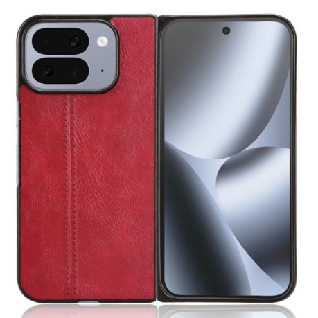Чохол із прострочкою Sewing Cow Pattern для Google Pixel 10 Pro Fold — червоний