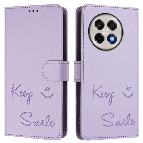 Чехол-книжка Embossing Stripe RFID для OnePlus 13R/Ace 5/Ace 5 Pro - фиолетовый