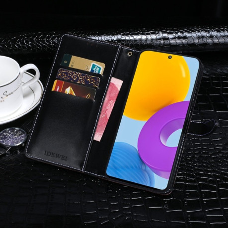 Чохол-книжка idewei Crocodile Texture для Samsung Galaxy M52 5G - чорний