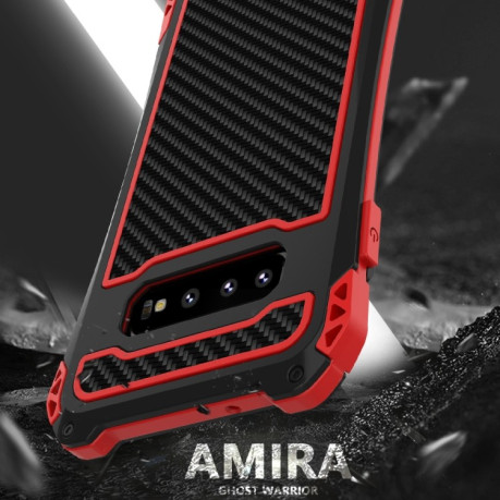 Противоударный металлический чехол R-JUST AMIRA Metal на Samsung Galaxy S10 Plus - черный