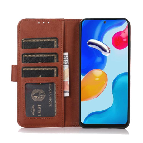 Чохол-книжка Cow Texture для Xiaomi Redmi Note 14 4G 164.48mm - коричневий