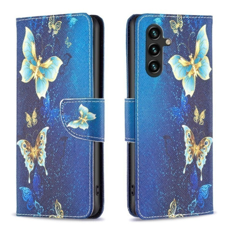 Чехол-книжка Colored Drawing Pattern для Samsung Galaxy A35 - Butterfly