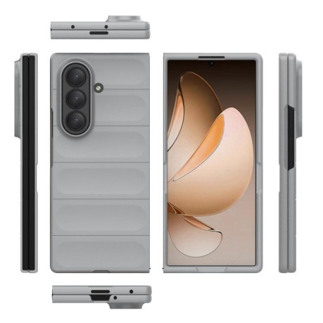 Силиконовый чехол Magic Flannel для Samsung Galaxy Fold 7 5G - серый