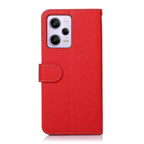 Чехол-книжка KHAZNEH Litchi Texture для Xiaomi Redmi Note 12 Pro+ 5G - красный
