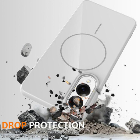 Протиударний чохол Glossy TPU Shockproof MagSafe для Samsung Galaxy S25 Edge 5G - білий