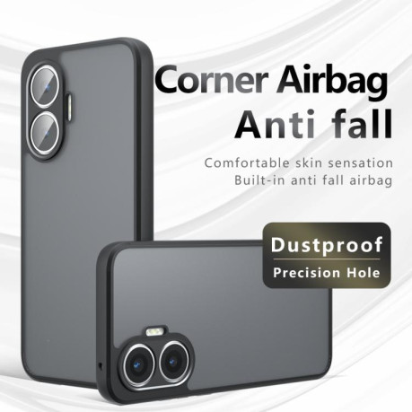 Противоударный чехол Armor Precise Hole PC Hybrid TPU для Xiaomi Poco F7 - прозрачный