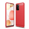 Чохол Brushed Texture Carbon Fiber на Samsung Galaxy A52/A52s - червоний