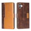 Чехол-книжка Contrast Color для Samsung Galaxy A04 - коричнево-золотой