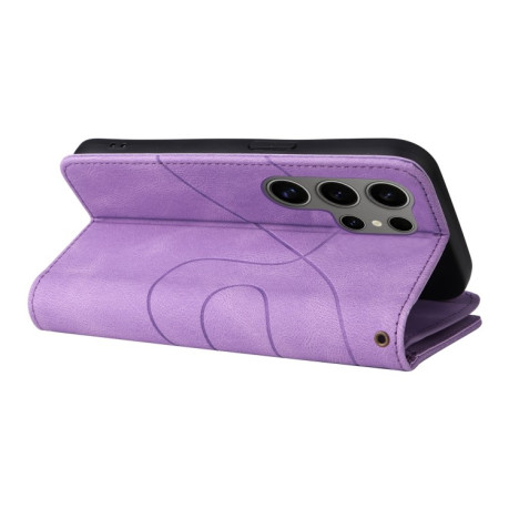 Чехол-книжка Dual-color 9 Card Slots Zipper Wallet Leather для Samsung Galaxy S25 Ultra 5G - фиолетовый