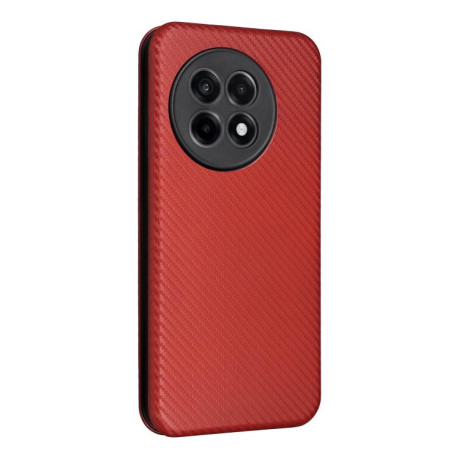 Чохол-книжка Carbon Fiber Texture на OnePlus 13R/Ace 5/Ace 5 Pro - коричневий