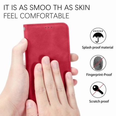 Чохол-книжка Retro Skin Feel Business Magnetic на Xiaomi Redmi Note 10/10s/Poco M5s- червоний