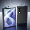 Матовый чехол Escase с защитой шарнира на Samsung Galaxy Fold8 5G — чёрный