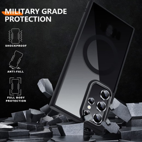 Протиударний чохол ERBORD (MagSafe) для Samsung Galaxy S22 Ultra - чорний