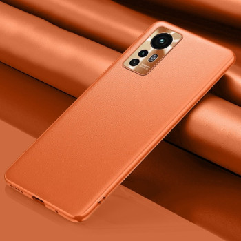 Противоударный чехол Plain Skin для Xiaomi Mi 12 5G - оранжевый